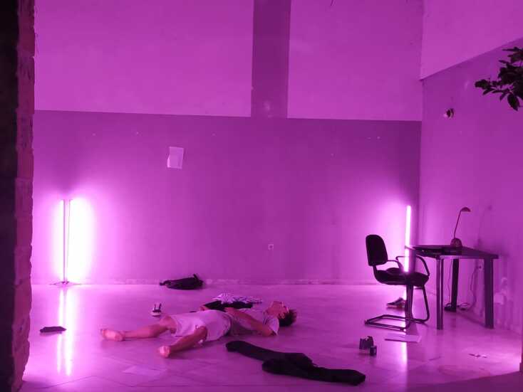 Από την performance ALEX(A) της Γιώτας Αργυροπούλου. 