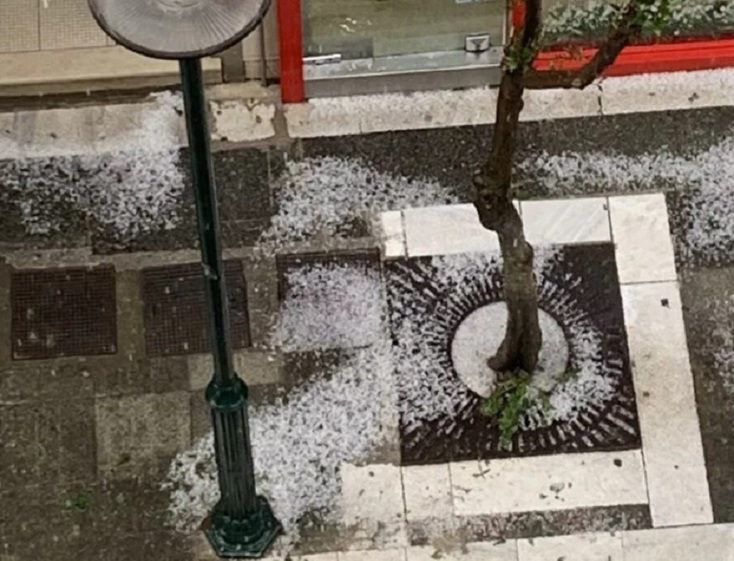 Χαλάζι στην Πτολεμαΐδα 