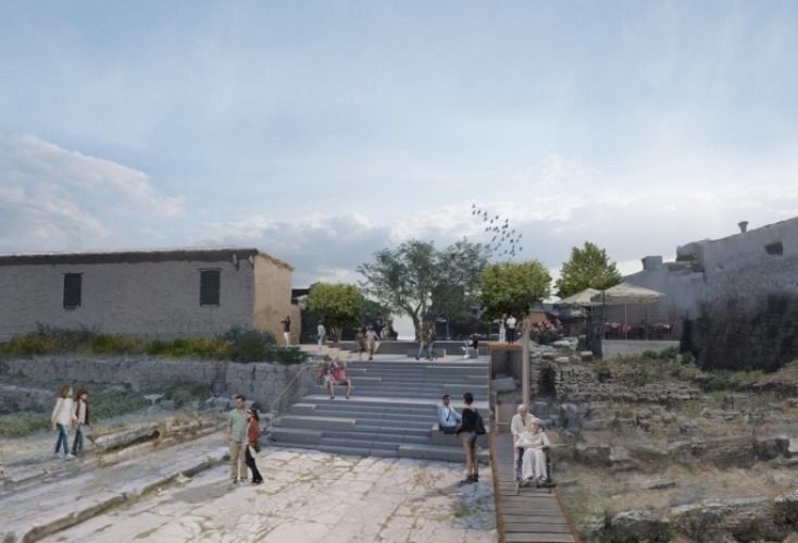 Ανάπλαση εισόδου - εξόδου από την οδό Λεχαίου