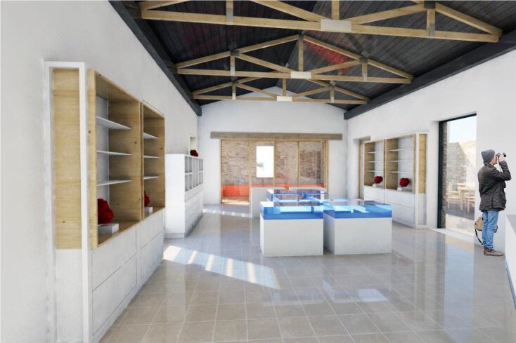 Τρισδιάστατη απεικόνιση κτιρίου που θα στεγάσει το πωλητήριο του ΟΔΑΠ (εσωτερική άποψη)