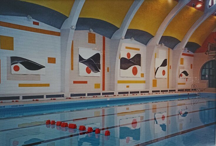 Έκθεση έργων τέχνης στην πισίνα Butte-aux-Cailles