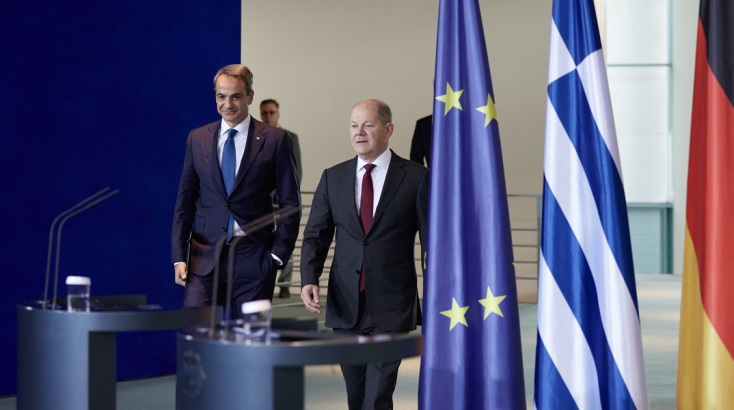 Όλαφ Σολτς: «Η ελληνική οικονομία βρίσκεται σε πολύ καλή πορεία» 