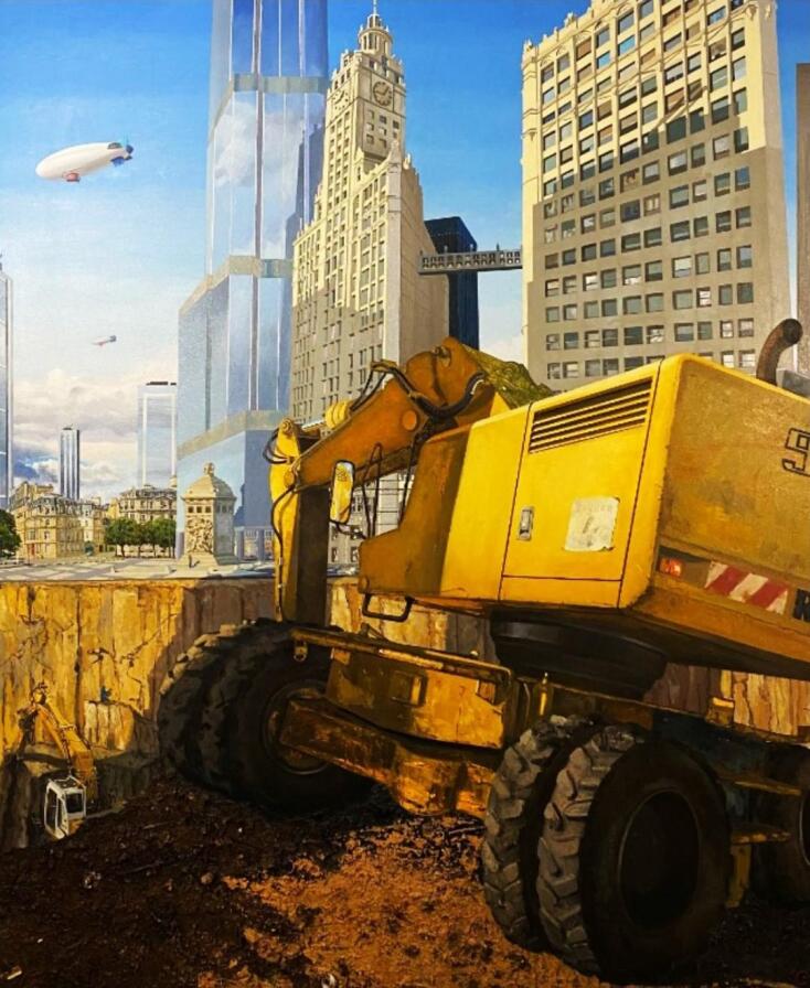 Νίκος Κληρονόμος, Symphony 3rd, 250X200cm, λάδι σε καμβά  