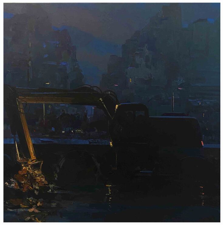 Νίκος Κληρονόμος, Γέφυρα, 100Χ100cm, λάδι σε καμβά