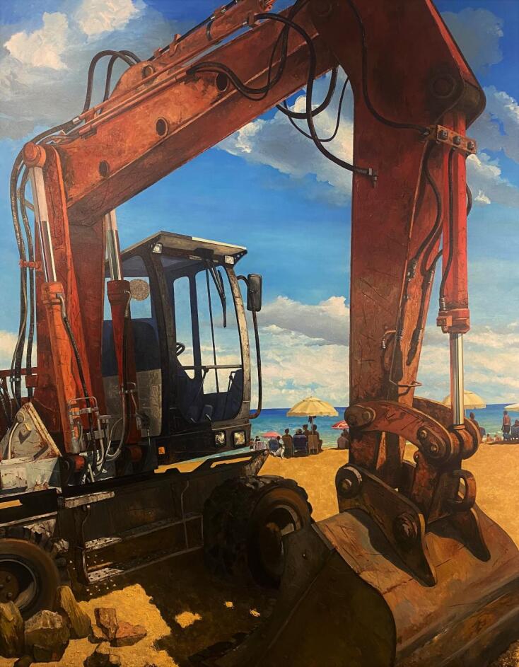 Νίκος Κληρονόμος, Symphony 2nd, 250X200cm, λάδι σε καμβά  