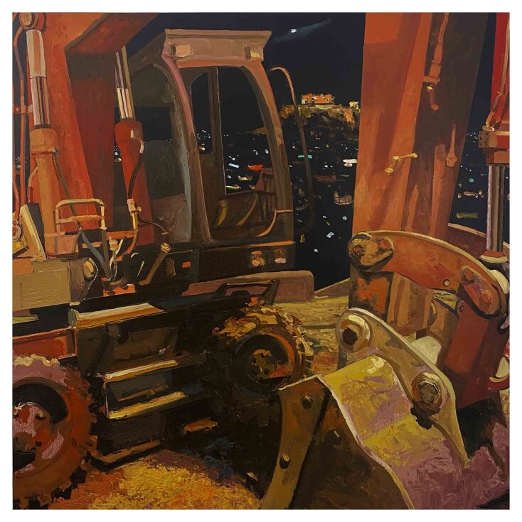 Νίκος Κληρονόμος, Η Ακρόπολη ανάμεσα, 100Χ100cm, λάδι σε καμβά