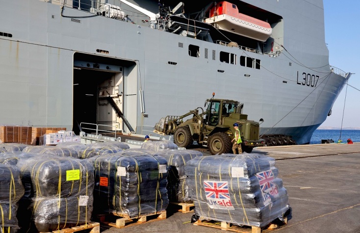 Γάζα: Στην Αίγυπτο η πρώτη θαλάσσια αποστολή βοήθειας από Κύπρο και Βρετανία 