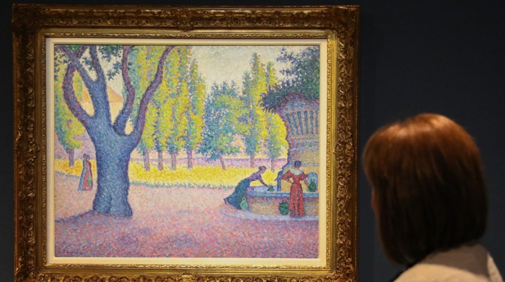 Η Κατερίνα Σακελλαροπούλου εγκαινίασε την έκθεση «Ο νεοϊμπρεσιονισμός στα χρώματα της Μεσογείου (1891-1914)»