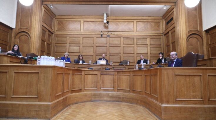 Στιγμιότυπο από τη συνεδρίαση της Εξεταστικής Επιτροπής για τα Τέμπη © ΓΙΑΝΝΗΣ ΠΑΝΑΓΟΠΟΥΛΟΣ/EUROKINISSI