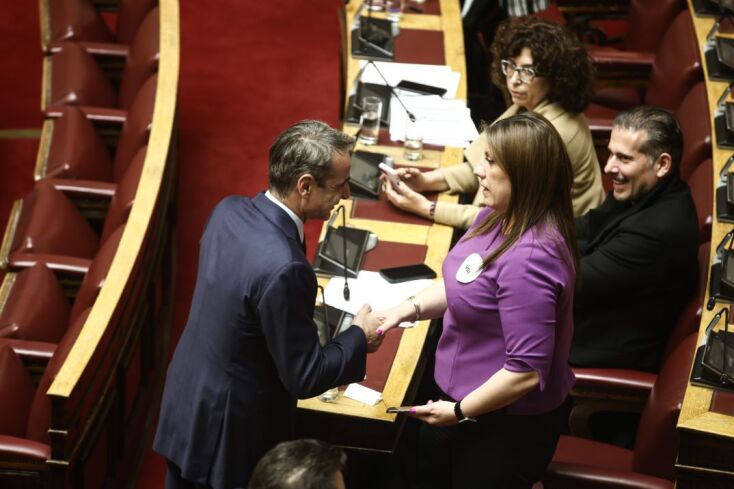 Ο Κυριάκος Μητσοτάκης με την Ζωή Κωνσταντοπούλου