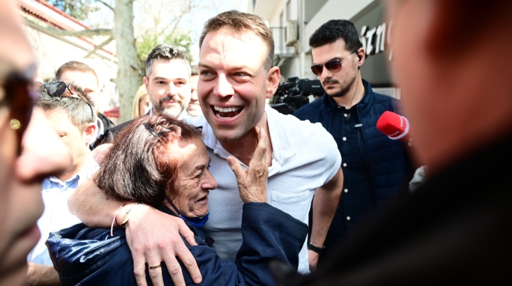 Ο Στέφανος Κασσελάκης στη Θήβα