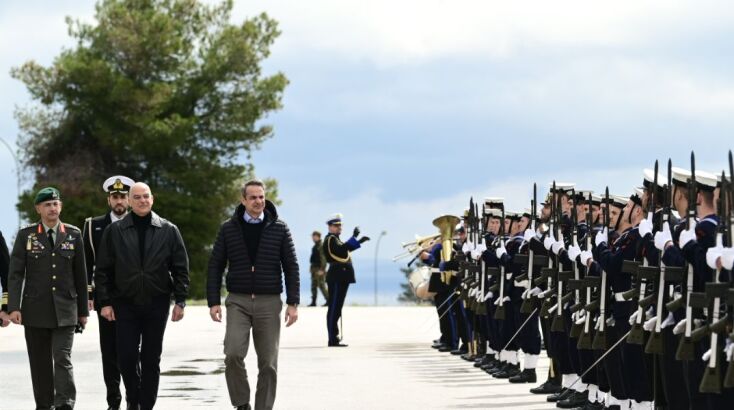 Ο πρωθυπουργός παρέστη στην παραλαβή τριών ελικοπτέρων τύπου Romeo MH-60R Seahawk © ΜΙΧΑΛΗΣ ΚΑΡΑΓΙΑΝΝΗΣ/EUROKINISSI