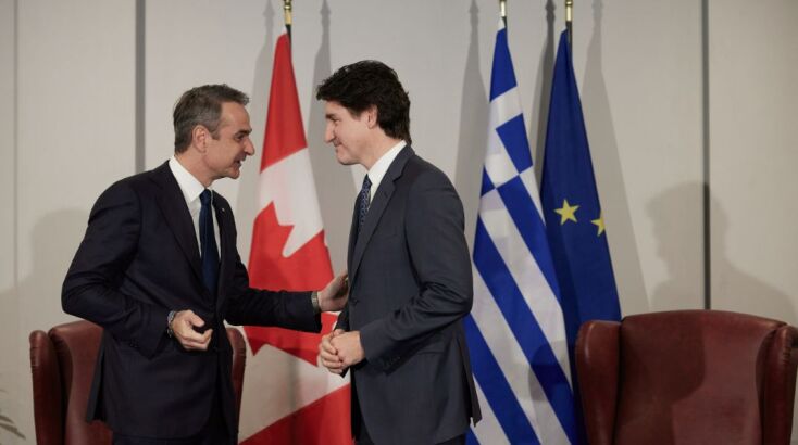 Η συνάντηση του πρωθυπουργού Κυριάκου Μητσοτάκη  με τον Καναδό ομόλογό του, Τζάστιν Τριντό © ΔΗΜΗΤΡΗΣ ΠΑΠΑΜΗΤΣΟΣ/ΓΡΑΦΕΙΟ ΤΥΠΟΥ ΠΡΩΘΥΠΟΥΡΓΟΥ