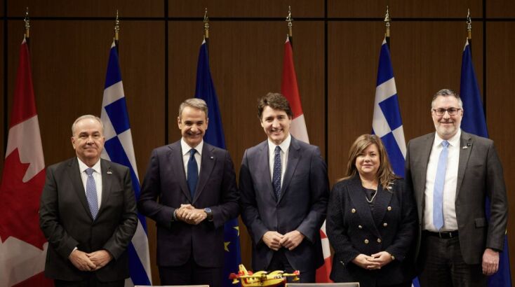 Η συνάντηση του πρωθυπουργού Κυριάκου Μητσοτάκη  με τον Καναδό ομόλογό του, Τζάστιν Τριντό © ΔΗΜΗΤΡΗΣ ΠΑΠΑΜΗΤΣΟΣ/ΓΡΑΦΕΙΟ ΤΥΠΟΥ ΠΡΩΘΥΠΟΥΡΓΟΥ