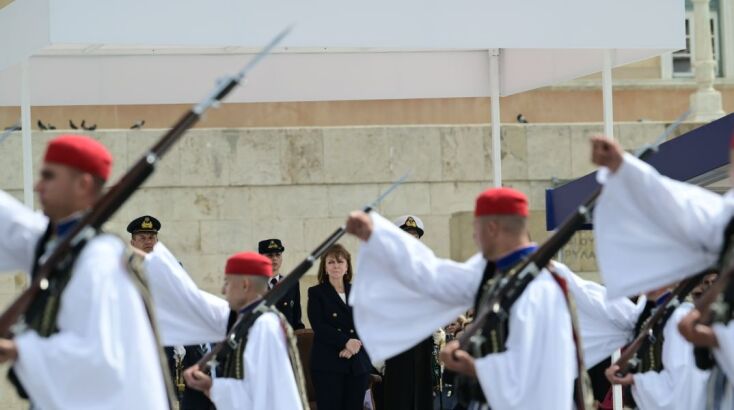 Παρέλαση 25ης Μαρτίου: Εντυπωσιακή η διέλευση των Ευζώνων © ΜΙΧΑΛΗΣ ΚΑΡΑΓΙΑΝΝΗΣ/EUROKINISSI