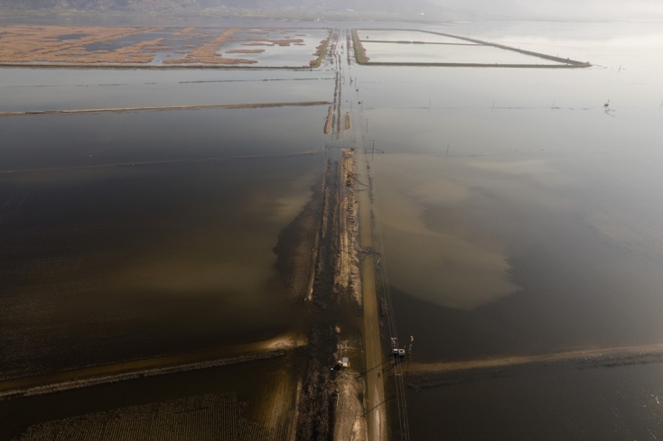 Η Λίμνη Κάρλα μετά το πέρασμα της κακοκαιρίας Daniel