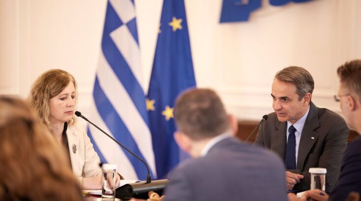 H συνάντηση του πρωθυπουργού με την αντιπρόεδρο της ευρωπαϊκής επιτροπής