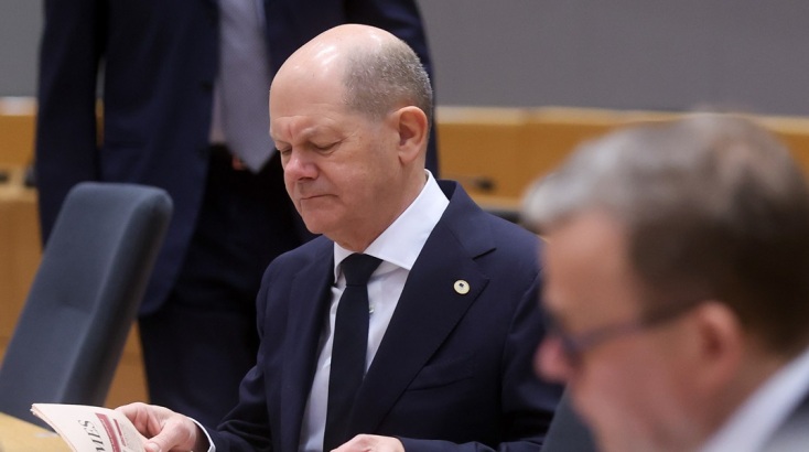 Ο Γερμανός καγκελάριος Όλαφ Σολτς στη Σύνοδο Κορυφής