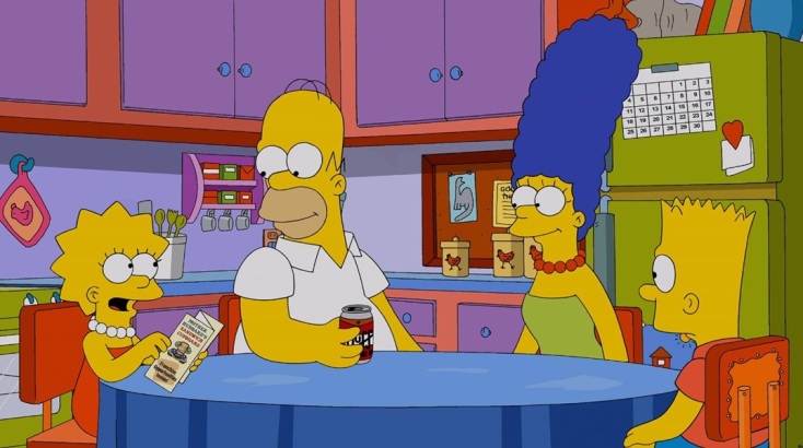 Η οικογένεια των Simpsons στο τραπέζι