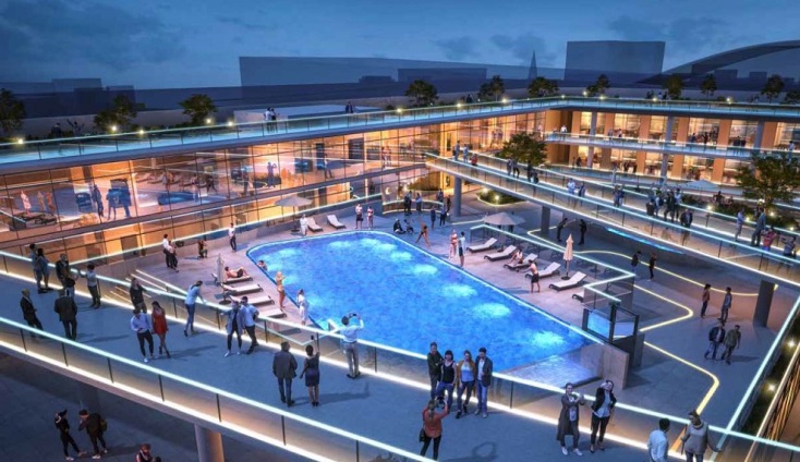 πισίνα με κόσμο