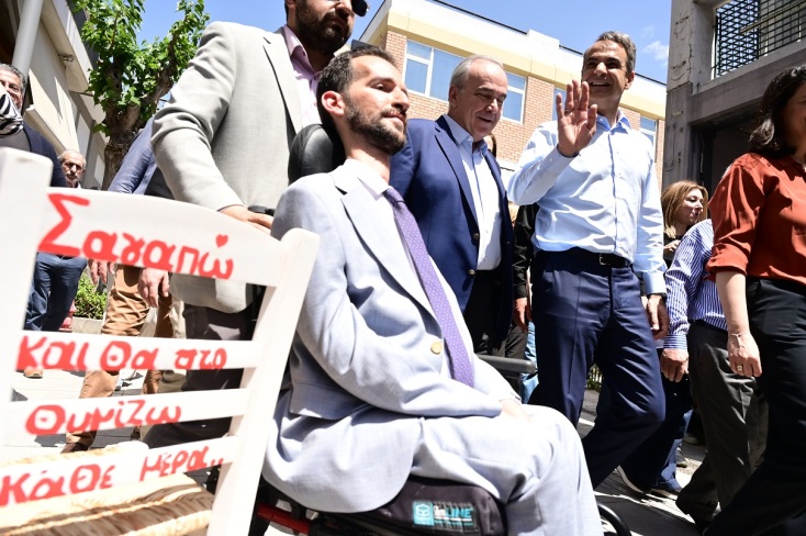 Ο Κυριάκος Μητσοτάκης με τον Στέλιο Κυμπουρόπουλο