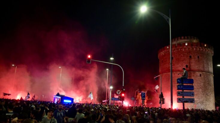 Ολονύχτιο γλέντι στη Θεσσαλονίκη για το πρωτάθλημα του ΠΑΟΚ