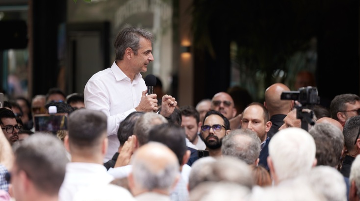 Ο Κυριάκος Μητσοτάκης στη Φλώρινα 