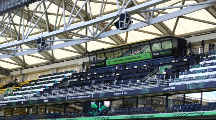 Στα χρώματα του Conference League η Opap Arena