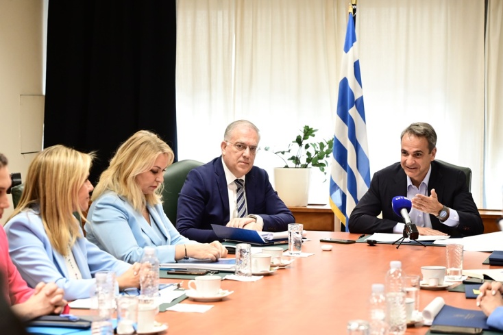 Ο Κυριάκος Μητσοτάκης στο Υπουργείο Ανάπτυξης για την ακρίβεια