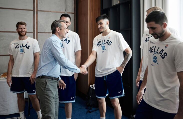 Συνάντηση Μητσοτάκη με την Εθνική Ομάδα Μπάσκετ: «Η σχέση μας είναι γνωστή και δεδομένη»