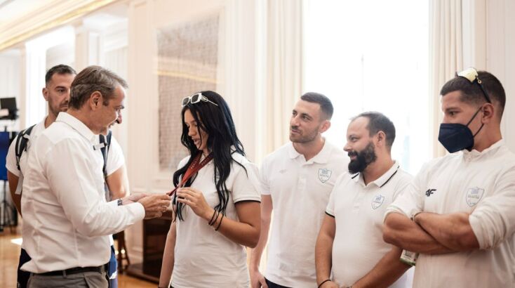 Η συνάντηση του Κυριάκου Μητσοτάκη με τους Παραολυμπιονίκες 