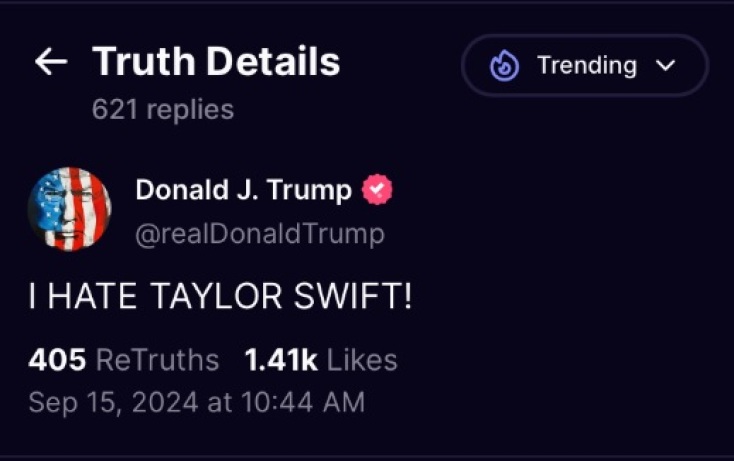 Η απάντηση της Κάμαλα Χάρις στον Ντόναλντ Τραμπ με 28 τίτλους τραγουδιών της Τέιλορ Σουίφτ