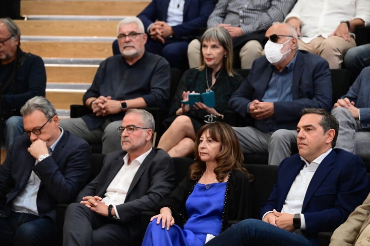 Στιγμιότυπο από την τελετή βράβευσης του Αλέξη Τσίπρα