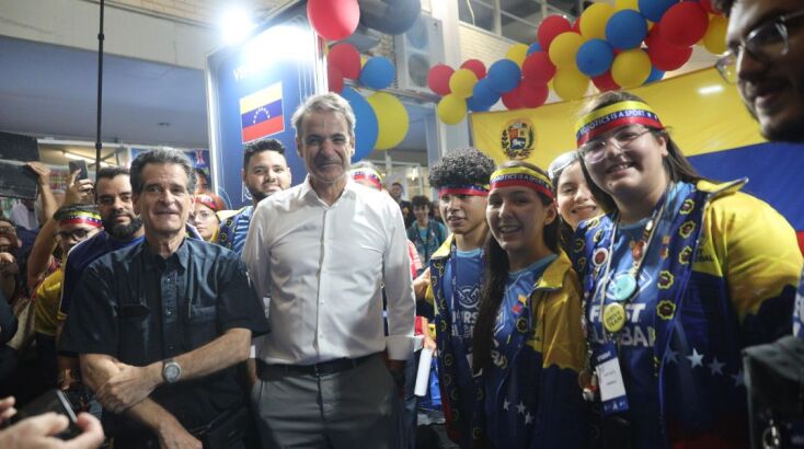 Επίσκεψη Μητσοτάκη στον διεθνή διαγωνισμό ρομποτικής, First Global Challenge 2024 