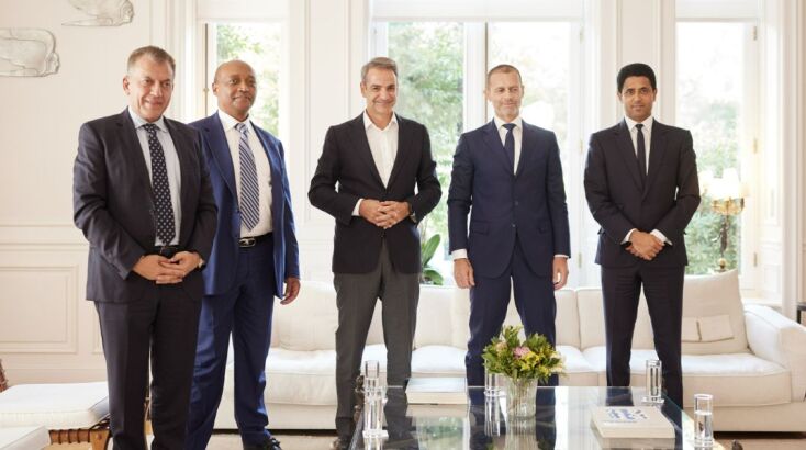 Ο Κυριάκος Μητσοτάκης συναντήθηκε με τον πρόεδρο της UEFA και τον Αλ Κελαϊφ