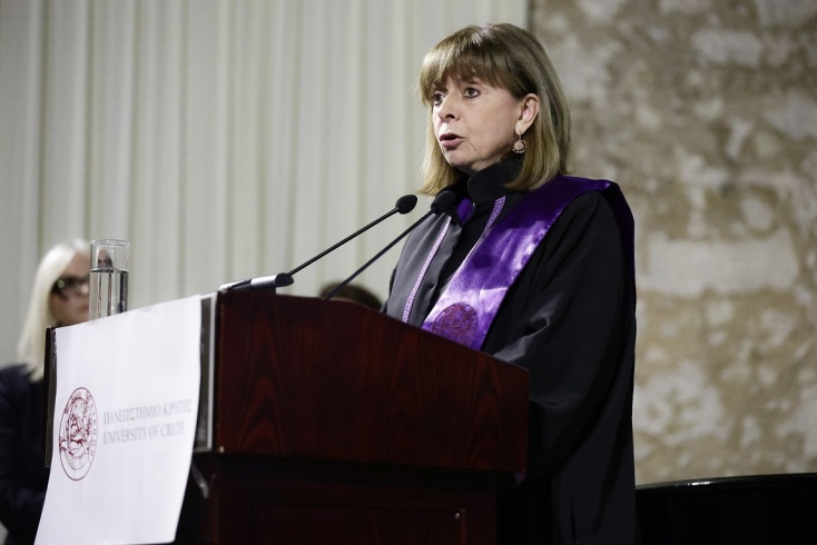 Η Κ. Σακελλαροπούλου αναγορεύτηκε επίτιμη διδάκτορας του τμήματος Φιλοσοφίας Πανεπιστημίου Κρήτης