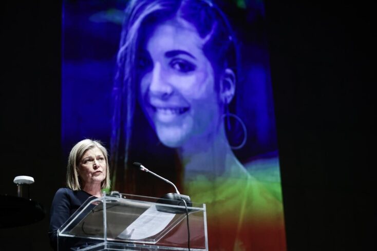 H K. Σακελλαροπούλου στην παρουσίαση του βιβλίου για την Εριέττα Μόλχο