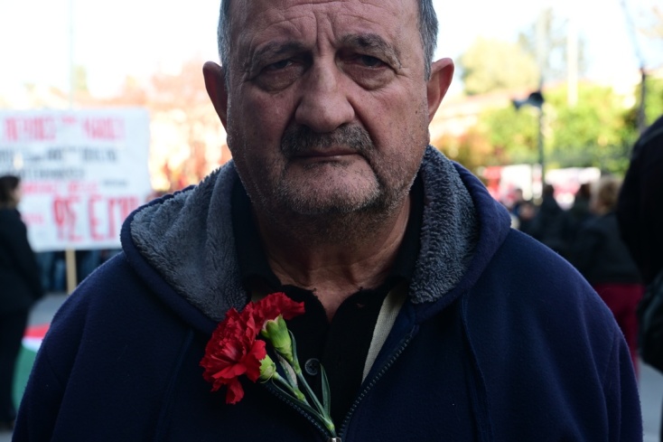 Εικόνες από την πορεία για τα 51 χρόνια από την εξέγερση του Πολυτεχνείου