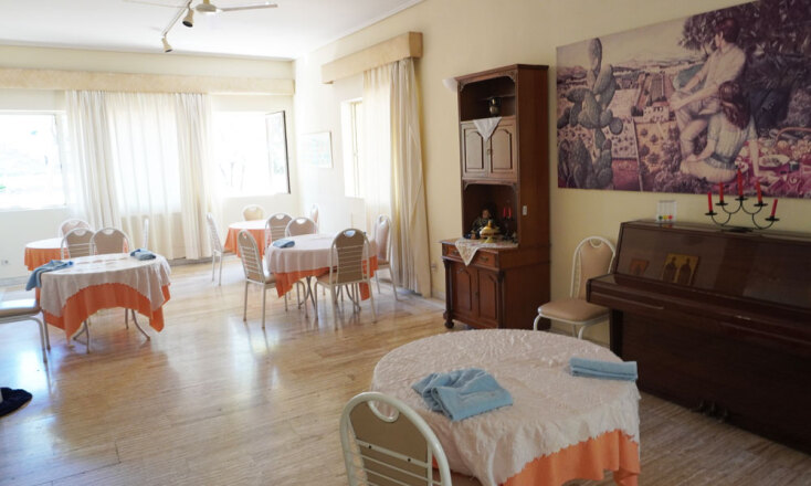 Η τραπεζαρία του κτιρίου της Εστίας Αθηνών