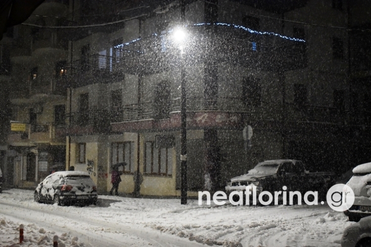 Χιονόπτωση στη Φλώρινα
