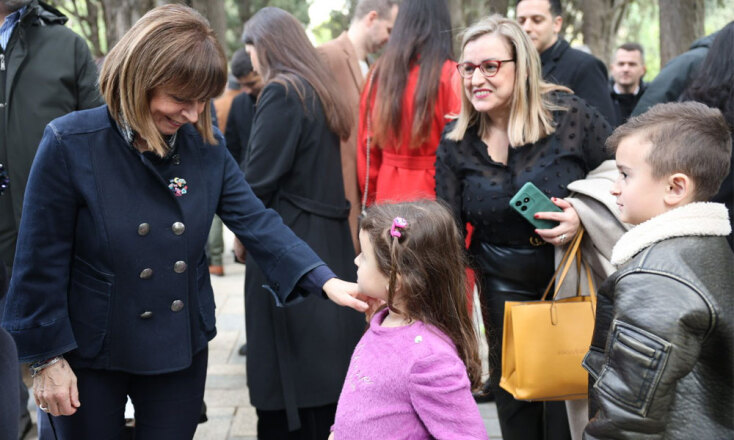 Στον κήπο του Προεδρικού Μεγάρου