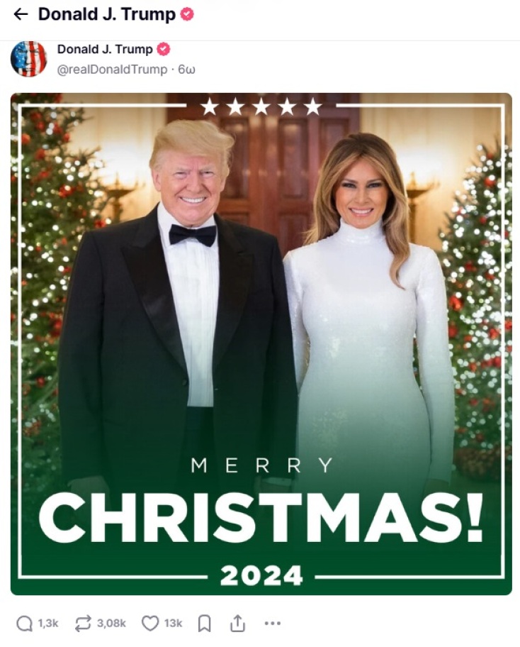 Τα διαφορετικά χριστουγεννιάτικα μηνύματα από Τραμπ και Μπάιντεν 