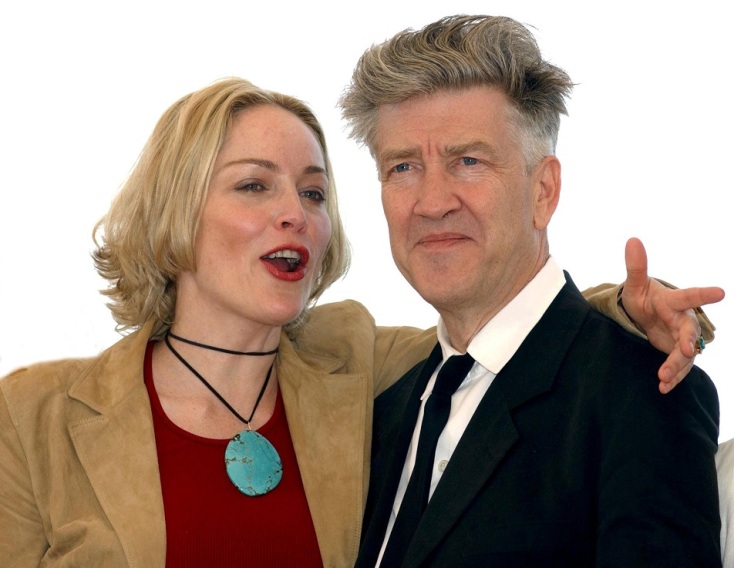 Σάρον Στόουν και Ντέιβιντ Λιντς στις Κάννες, 2002