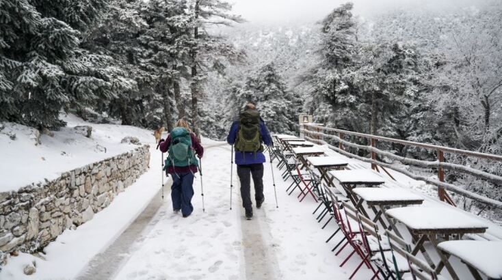 Κακοκαιρία Coral, Πάρνηθα 