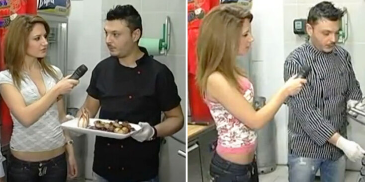 Η Ανδριάνα Γαρδικιώτη ως παρουσιάστρια σε τοπικό κανάλι