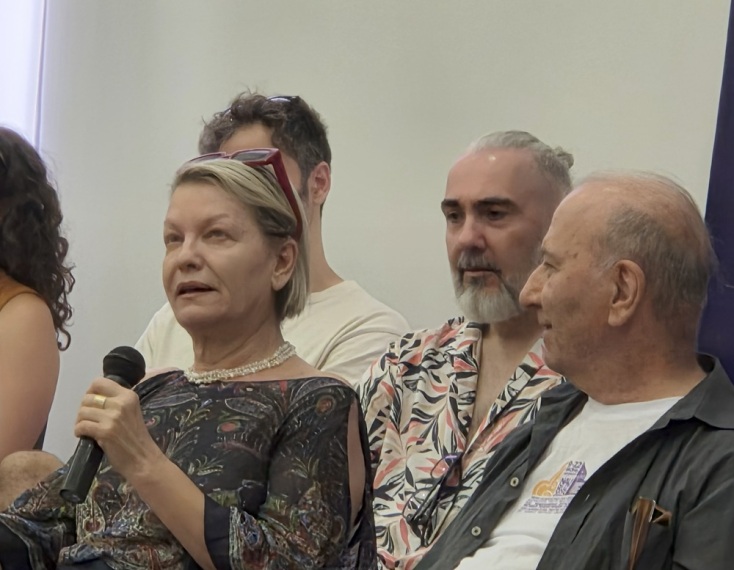 H Αγλαΐα Παππά στον ρόλο της θεάς Αθηνάς στην Ορέστεια