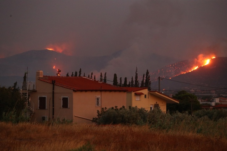 Φωτιά στην Ανατολική Αττική