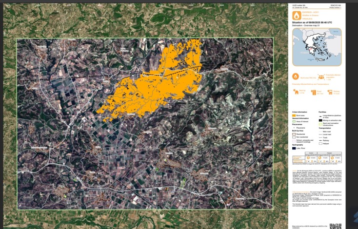 Φωτιά στην Ηλεία: Κάηκαν 7.950 στρέμματα - Δείτε τη δορυφορική εικόνα 