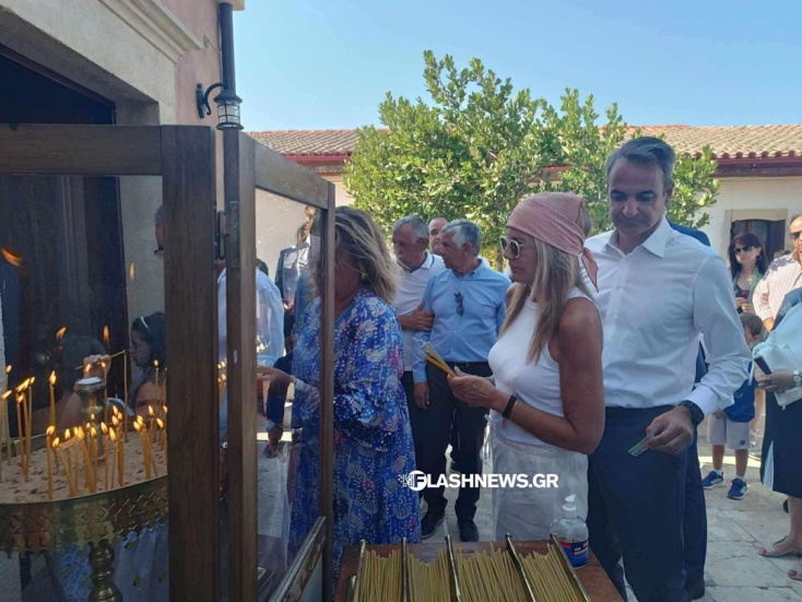 Ο Κυριάκος Μητσοτάκης με τη σύζυγό του Μαρέβα Γκραμπόφκσι - Μητσοτάκη