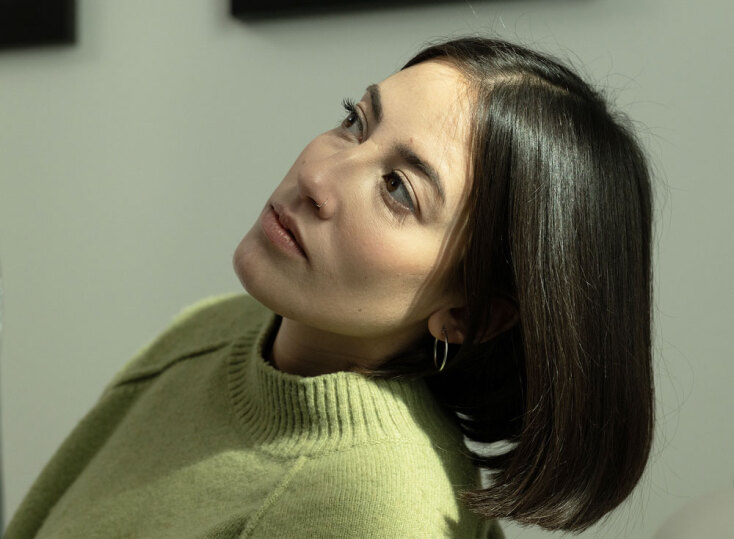 Αθηνά Αλαμανή στα γυρίσματα της ταινίας μικρού μήκους «Όnly Connέct»